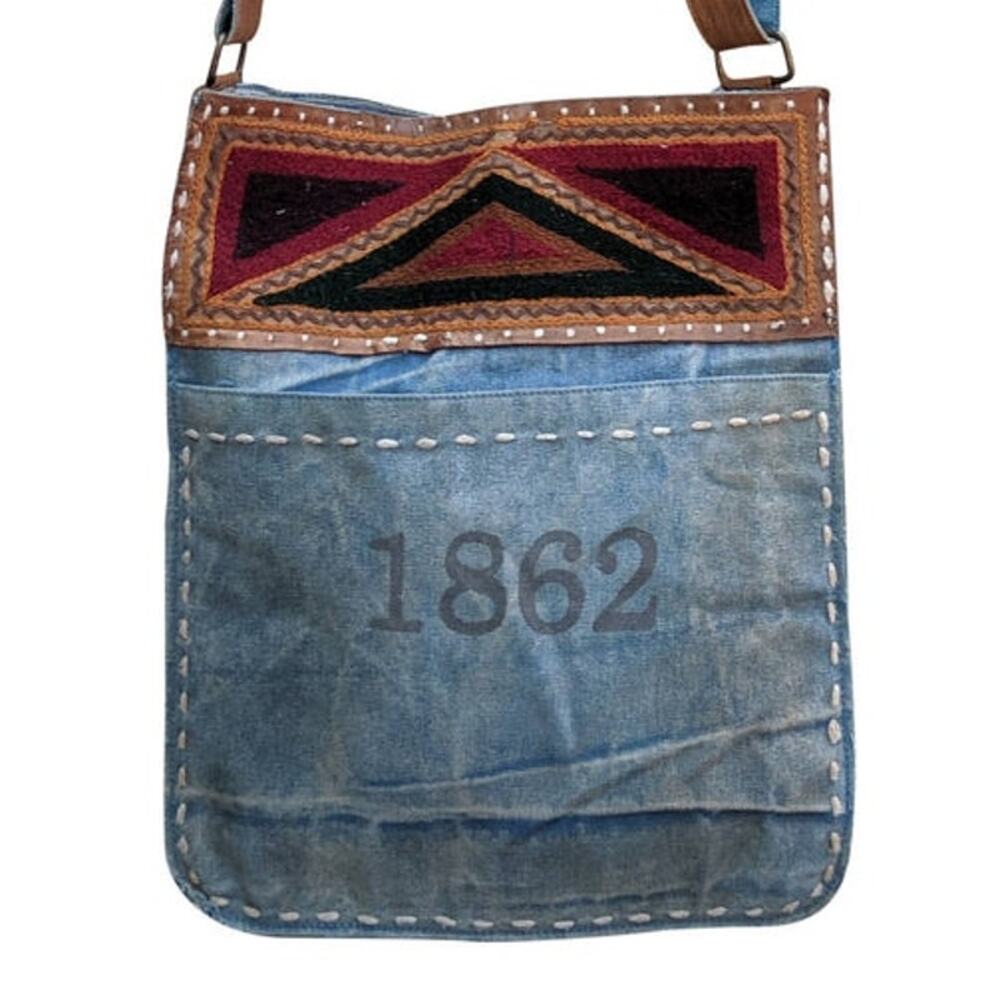 Chloe & Lex Jean 1862 Crossbody Bag Cotton New